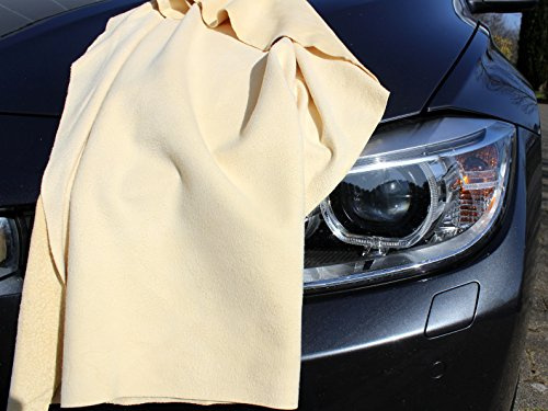 Förster-Fellnest Extra feine Fensterleder, Autoleder, 60 x 85 cm | eigene Produktion | DAS große dünne Ledertuch für Ihr Auto