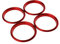 4 Stück Rot 6,1 x 5,1 cm Air Vent Outlet Trim Ring Cover Rahmen …