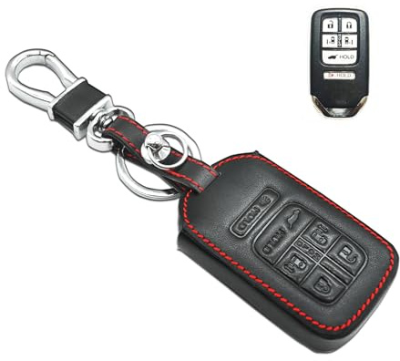 MECHCOS Compatible with Honda Odyssey EXL Leather Keyless Entry Remote Control Smart Key Fob Cover Pouch Bag Jacket Case Protector Shell