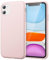 JETech Silicone Case for iPhone 11 (2019) 6.1-Inch, Silky-soft touch Full-Body Protective Case, Shockproof cover with Microfiber Lining (Pink)