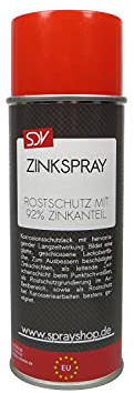 SDV Chemie Zinkspray 1x 400ml mit 92% Zink im Trockenfilm Zinkstaub Rostschutz Grundierung Zink-Spray Zinc Spray