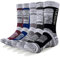 YUEDGE Wandersocken, 3/5 Paar atmungsaktive Laufsocken für Herren, Sport Socken mit Sohle und Knöchel, Anti-Blister Trainersocken Weinrot / Blau / Hellgrau / Grau / Schwarz L