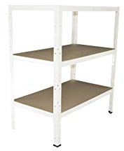 Shelf Creations Basic Schwerlastregal 90x60x50cm weiß 3 Böden - Regal Kellerregal Metallregal smartes Steckregal Lagerregal Werkstattregal Archivregal Industrieregal Haushaltsregal Ordnerregal