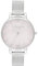 Olivia Burton Analog Quarzuhr für Damen mit Silbernes Edelstahl-Mesh-Gliederarmband - OB16SP18