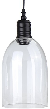 Wankd Glas Pendelleuchte, Hängelampe Vintage Pendelleuchte Glas Industrie Hängeleuchte Retro 1*E27 für Wohnzimmer Schlafzimmer Essizimmer Cafe Restaurant usw (Weinglas, 15CM*23CM)