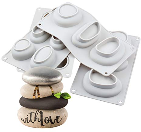 Macabolo Moule à gâteau, 3D en silicone en forme de pierre de tête moule pâtisserie fondant chocolat décoration moule dessert fabrication outil