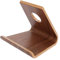 Support de tablette, support de support de téléphone portable de bureau en bois brun-noisette Double côtés bureau tablette PC support de support de support de téléphone portable pour ipadAssiettes à