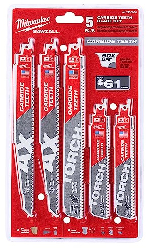 Milwaukee 49-22-5505 Lot de 5 lames de scie en carbure