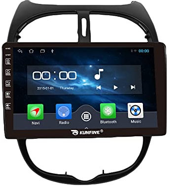 Kunfine Automática Android Navegación Estéreo GPS Radio Cámara de Marcha Atrás 9 IPS Pantalla Táctil Tabletas Pad Reproductor de Medios para Peugeot 206 2000-2016 para Citroen C2 Quad Core 2G+32G