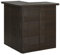 vidaXL Corner Bar Table with Storage Shelves | Durable Poly Rattan Construction | Ideal for Home, Garden, Pub or Restaurant | Modern, Brown, Lightweight