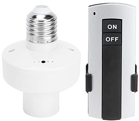 GAESHOW Fernbedienung Lampenfassung, E27 Lampenfassung Lampensockel mit Fernbedienung Zubehör, Lampensockel-Adapter für Zuhause Schlafzimmer 220V