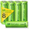 GP Batteries ReCyko Akku AA Mignon NiMH 2100 mAH, HR06, 1,2V, 6 Jahre Garantie, 8 Stück