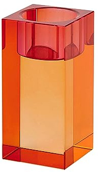 Gift Company Teelichthalter Sari M, Windlicht, Dekolicht, Kristallglas, Orange, Rosa, 10.3 cm, 1096904014