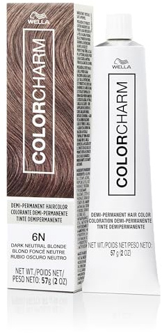 COLORCHARM Demi Permanent Hair Color 6N Dark Neutral Blonde Gloss, Refresh & Tone 2 Fl Oz