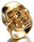 HIJONES Herren Totenkopf-Ring aus Rostfreier Stahl Punk Gothic Schmuck Für Jungen Gold Größe 60 (19.1)