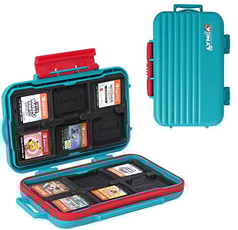 LYNCA Custodia per carte di gioco per Nintendo Switch & NS NX, custodia rigida protettiva antiurto per riporre carte di gioco, 1 2 slot per carte di gioco, Titolare della carta