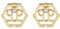 Philipp Plein Damen Ohrringe Ohrstecker Gold Edelstahl Hexagon, Größe: ca. 1,5 cm, PJ2AA06EU