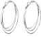 Creolen Silber 925, Ohrringe Damen Creolen, Große Ohrringe Rund, Hypoallergen, 925 Sterling Silber Creolen Ohrringe Set Passt Alltag & Party für Damen und Mädchen