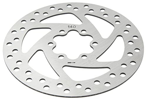 Disco de Freno de 140mm, Disco de Freno para Patinete Eléctrico de 6 Agujeros, Disipación de Calor, Acero Inoxidable con Tornillos para Reemplazo