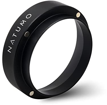 NATUMO – Anello dosatore portafiltro, accessori barista, imbuto magnetico, contenitore dosaggio funnel (nero, 51 mm)