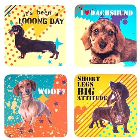 Untersetzer, Dackel, 4 Stück