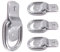 Moollyfox 4 anelli di fissaggio per rimorchio, anello a D, carico 400 kg, occhielli con viti e supporto, in acciaio inox, per fissaggio del carico, camion, barca, auto, kayak