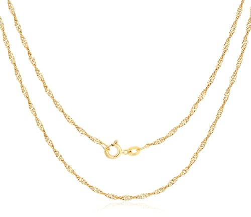 Sinez Damen Goldkette Halskette Kette Echtgold Gelbgold Gold 585 14k (55, Breite 1,8 mm)