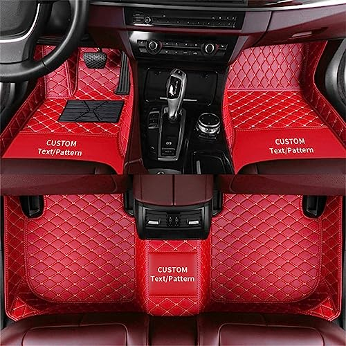 Anpassen Fußmatten für Audi A1 A3 A4 A5 A6 A7 A8 A8L Q2 Q3 Q5 Q7 SQ5 S3 S4 RS4 PU-Leder Auto Fussmatten Set Allwetter wasserdichte rutschfeste Teppich?Rot?