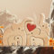 TECHEEL Familien Geschenk Personalisiertes Holzkunstpuzzle der Elefantenfamilie Kunstpuzzle aus Holz Elefanten Familien Puzzle Personalisiertes Familie Puzzle Geschenk für Familie Geschenke