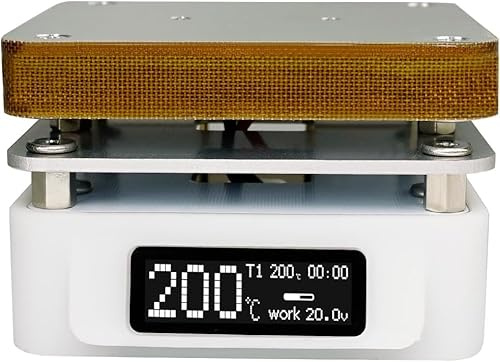 T55 Plaque Chauffante pour Station de Soudure, Mini Plaque Chauffante Électrique Soudage PCB SMD, Station de Préchauffage pour Soudage 25 V 95 W pour Réparation Bricolage Laboratoire 55 x 55 mm