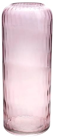 SANDRA RICH Glasvase Honeycomb 30cm rosa PINK. Bodenvase große Blumenvase Deko