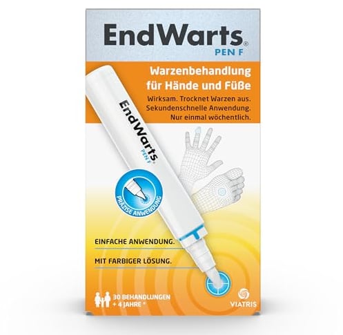 EndWarts PEN F: Warzen entfernen, Warzenentferner mit Ameisensäure, zur Warzenentfernung, Stift für ca. 30 Behandlungen