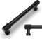 Amerdeco 10 Pack Matte Black Cabinet Pulls 128mm(5Inch) Hole Center Cabinet Hardware Kitchen Cabinet Handles for Bathroom Drawer Pulls Dresser Pulls AM011