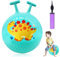 EVEJEG Kinder-Sprungball, Kinder-Hüpfball, Kinder-Dinosaurier-Sprungball, Hüpfball mit T-förmigem Griff, Belastbarkeit 80 kg, Outdoor-Spielzeug ab 2 Jahren, mit Pumpe (Grün)