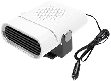 Auto Ventilator 1pc Auto Heizung Kleine Kalt Fan Windschutzscheibe Defogger Tragbare Auto Heizung Elektrische Luftkühler ventilatoren für Auto(WHITE)