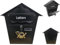 Top Home Solutions® Wall Mounted Post Box – Lockable with 2 Keys, Nameplate, Durable Powder Coated Metal, Large Outside Letter Box – 36H x 36W x 10D cm (Black, Horn Design)