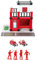 MagiDeal Feuerwehr-Bausatz, 3D-Puzzle, Feuerwehr-Center-Spielset, DIY-Zusammenbau für Modelleisenbahn, Mikrolandschaft, 94 STK