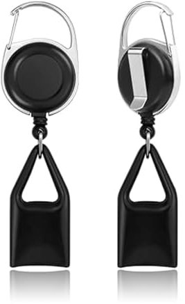 FIMWOLZ 2pcs Premium Feuerzeugleine Einziehbarer Feuerzeughalter Schwarz