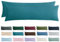 Aisbo Kissenbezug 40x145 2er Set - Seitenschläferkissen Bezug 40 x 145 Türkis mit Reißverschluss aus Mikrofaser Weich, ÖKO-TEX Kopfkissenbezug 145x40 für Seitenschläfer Kissen