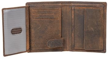 Hörner Salvus Geldbeutel Braun - Echtes Leder, Hochwertige Geldbörse für Herren mit RFID Schutz