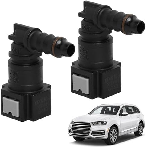 Attacco Rapido Carburante, Connettore Rapido a 90 Gradi Connettore, Raccordo per Tubo Flessibile Del Carburante, Plastica Connettore Femmina 7.89mm ID6, 2 Pezzo