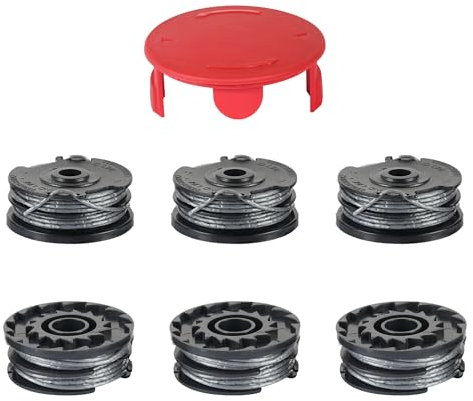 Flaveano Hilo Desbrozadora para Bosch AdvancedGrassCut36, Art 24 27 30 Cortabordes, 6 Carretes y 1 Tapas
