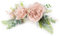 Generico 6X Fiori Artificiali TRALCIO con Fiori 25x9 cm Colore Rosa Antico