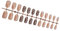 Lot de 24 faux ongles courts en forme d'amande avec motif léopards, application facile pour les amateurs de mode