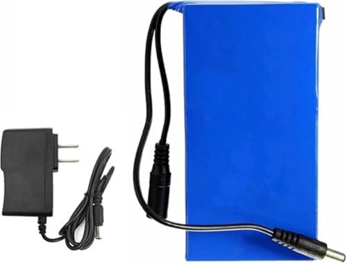 KHUKHU 12V Lithium Polymer Battery Pack 8000mAh Rechargeable Lithium Battery Bottle, Mobile Power Speaker, Solar Street Light, LED Outdoor Battery with Charger(12V 15000maH)