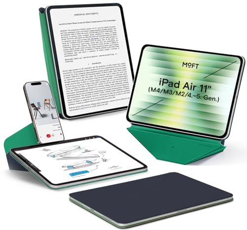 MOFT Dynamic Folio Hülle für 11 iPad Air (M4/M3/M2/4./5. Gen 2026/2025/2024), Schlanke Magnetische Tablet Hülle mit Ständer und über 21 Betrachtungswinkeln, Auto Wake/Sleep-Funktion -Navy Blue
