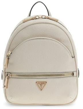 GUESS Rucksack Freizeitrucksack Manhattan II Backpack Stone Logo creme