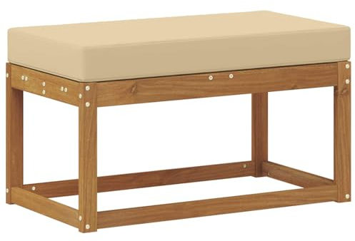 vidaXL Outdoor Hocker Bank Massivholz Akazie Natur