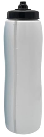 Ysyqkn Sport Trinkflasche, Zum Zusammendrücken, für Damen Und Herren, Geeignet für Fahrrad, Radfahren, Fußball Und Hockey, Weißer Kurzmund