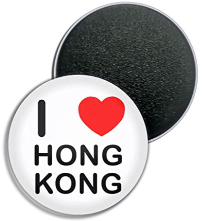 I Love Hong Kong - 25mm Button Badge Fridge Magnet